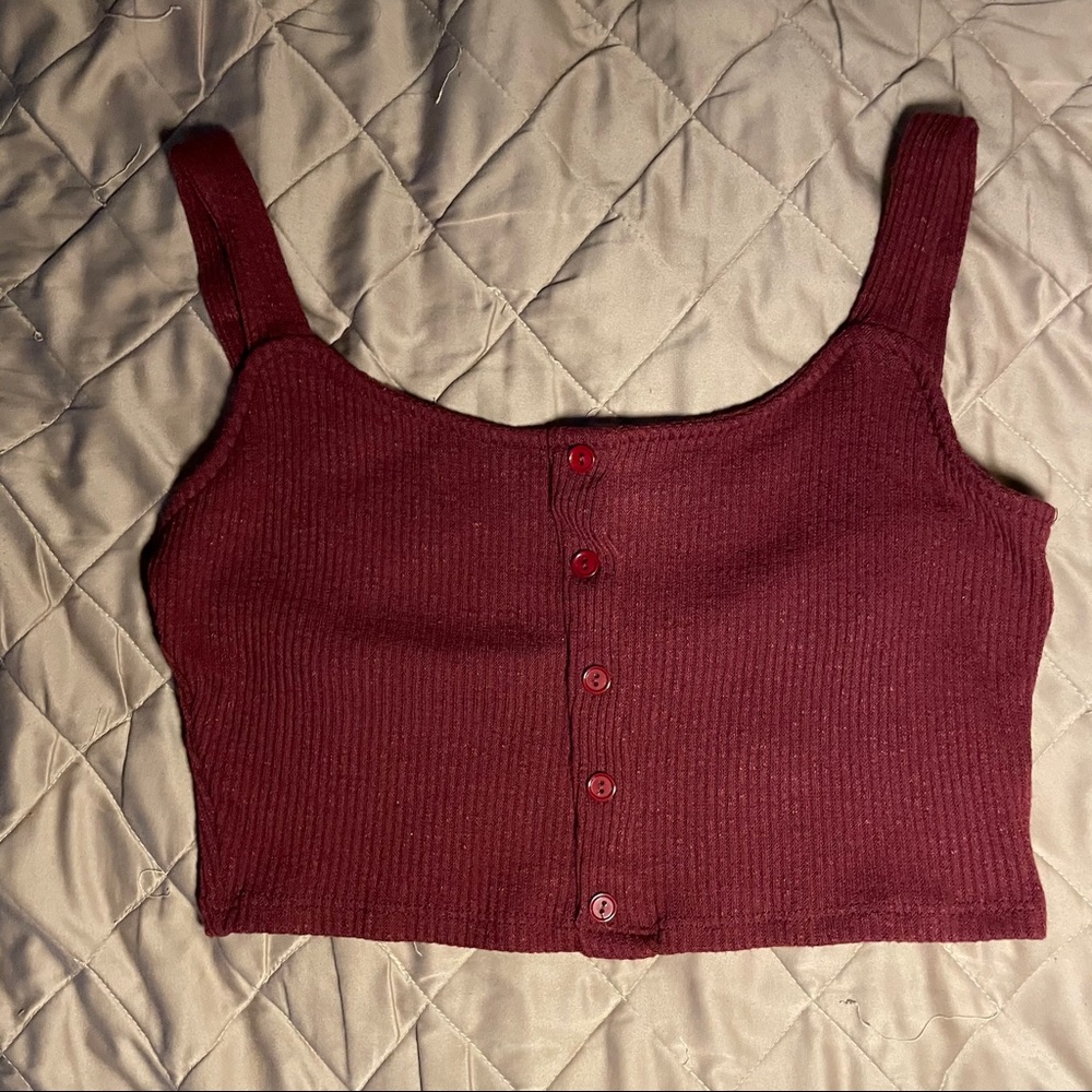 Burgundy crop top